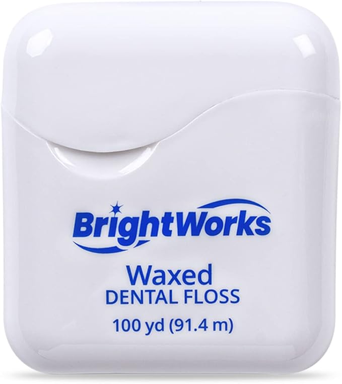 BrightWorks Dental Floss Waxed - 100 Yards (Pack of 4)