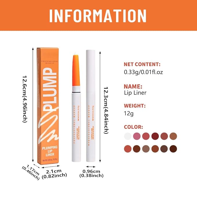 Matte Lip Liner Pencil for Shaping Lips, Retractable Creamy Brown Crayon LipLiner Pencil, Long Lasting Waterproof Lipstick Lip Liner Makeup, Vegan Beauty 01#