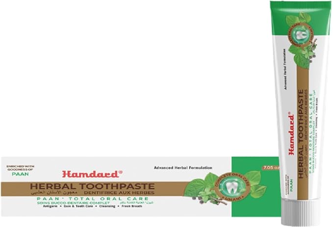 Hamdard Paan Total Oral Care Toothpaste – 200g / 7.05Oz | Herbal Ayurvedic Toothpaste with Paan Flavor | Fluoride-Free | Gum Care, Fresh Breath & Natural Oral Hygiene