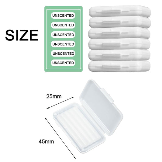 Braces Orthodontic Wax Dental Ortho Wax for Teeth Braces Invisalign, Unscented, 6 Pack