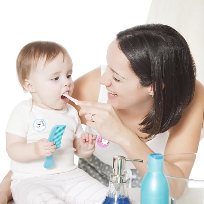 500 Tooth Roll Stickers,for Dental Protection Brush Your Teeth Birthday Gender Reveal Baby Shower Party Favors Supplies Decorations Favors Goodie Bag Stuffers Prize Labels