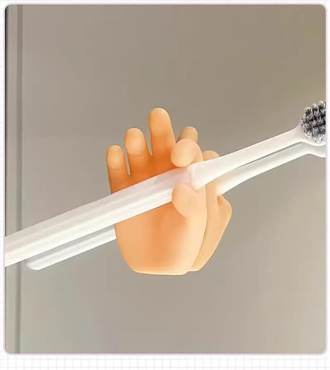 2 Pack Rain Boot Toothbrush Holder Silicone Cute Organizer for Your Bathroom Perfect Toothbrush Holder for Children,Safety Razor Stand Multi Purpose Bathroom Accessory (OK Small Hand)