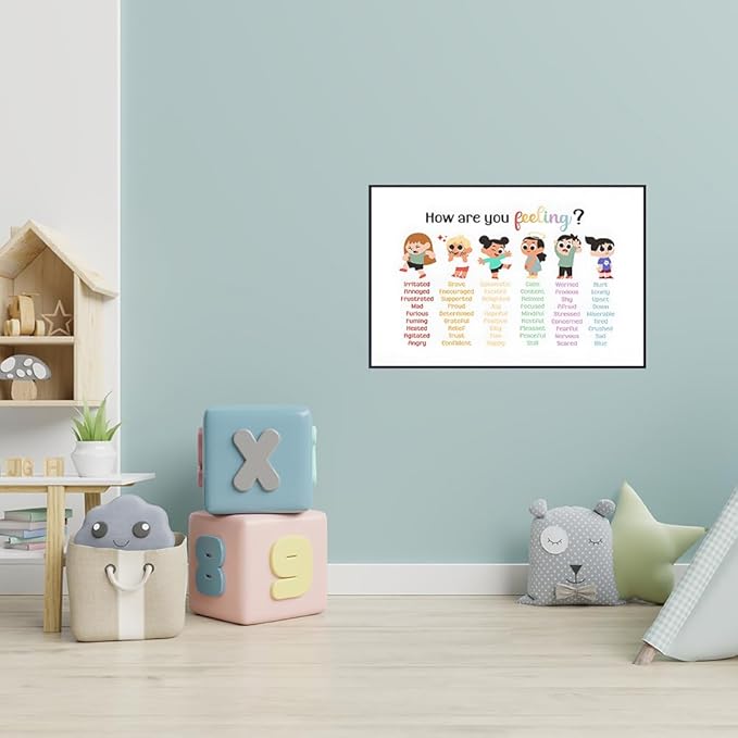 ARBOMG Children's emotional charts Mental health posters help students understand emotions posters -Calm Down Corner Classroom Decorations For Preschool Teachers, Educational Posters For Classroom