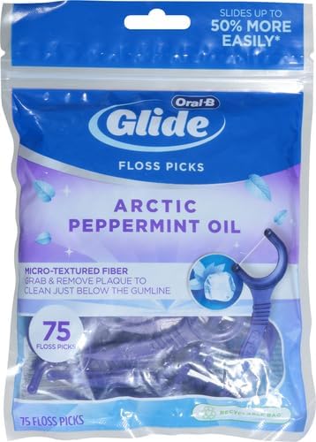 Oral-B Glide 3D White Floss Picks Radiant Mint 75 Count Package