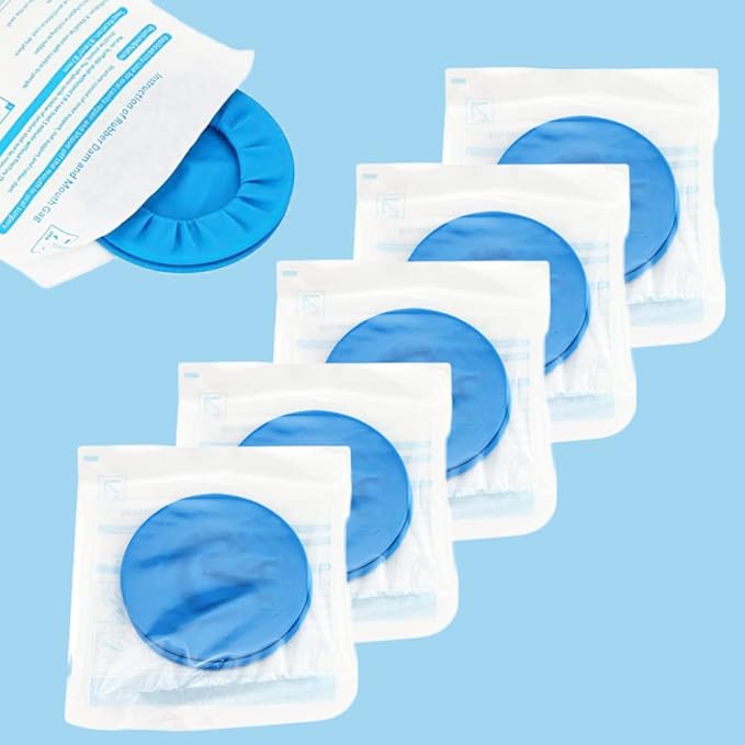 5 Pcs Dental Dam Cheek Retractor, Disposable Sterile Mouth Opener Lip Protector for Teeth Repair & Whitening, Orthodontics (Blue)