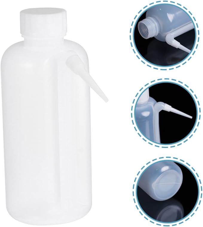 PRETYZOOM 500ml Wide Mouth Plastic Squeeze Wash Bottle Portable Rinse Bottle for Laboratory Tattoo and Cleaning Applications Leak-proof and Sturdy Design