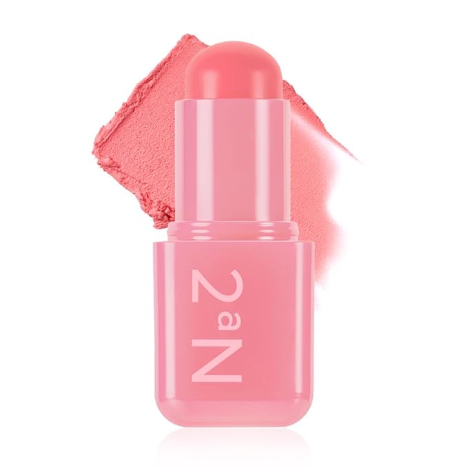 2aN Pocket Cotton Blurring stick (02 Cotton Fizz, 0.12oz) β 2-in-1 Lip and Cheek Soft Blur Stick, Cloudy Matte Finish, Tone-on-Tone Makeup, Lightweight Watercolor Texture