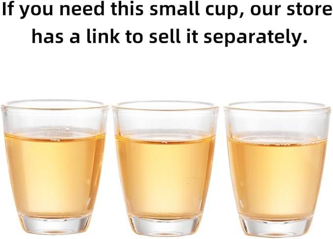 11.8OZ Glass Mouthwash Dispenser for Bathroom with Stainless Steel & Bamboo Nozzle, Mouthwash Cup Reusable, Bamboo Tray, and Elegant Gold Sticker.Set of 2(Clear