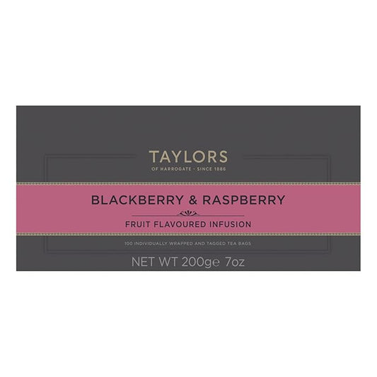 Taylors of Harrogate Blackberry & Raspberry Herbal Tea, 100 Count (Pack of 1)