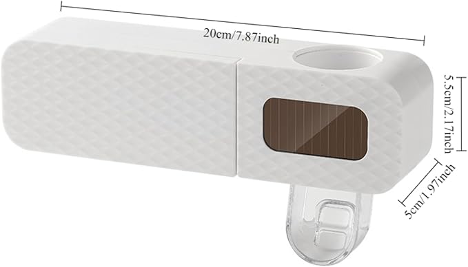 Smart Toothbrush Holder, Wall Mounted Toothbrush Holder with Toothpaste Dispenser, Drying Function and 3 Toothbrush Slots for Bathroom (White)