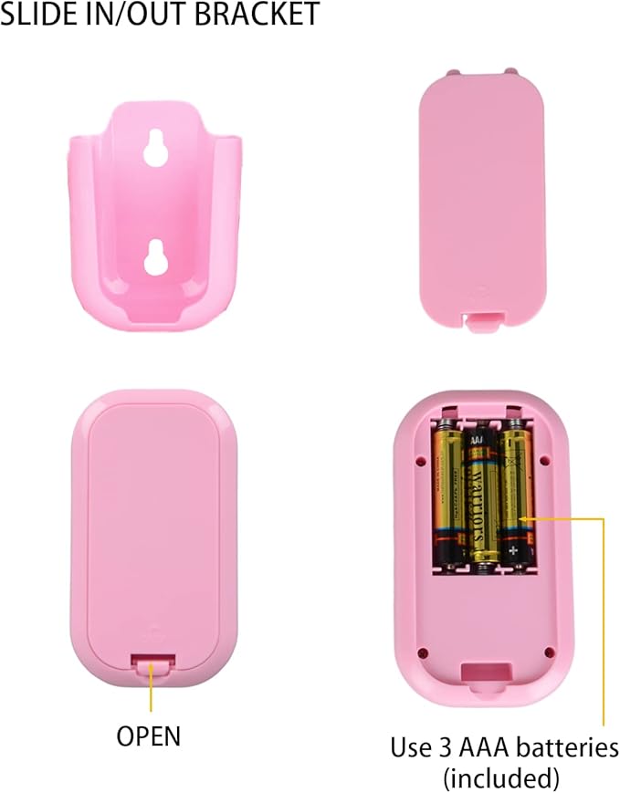 Timer for Kids, 2 Minutes Teeth Brush Timer,20 Seconds Bathroom Hand Washing Timer, Color Indicator Light Stick on Bathroom Timer for Children Training Coach (Pink)