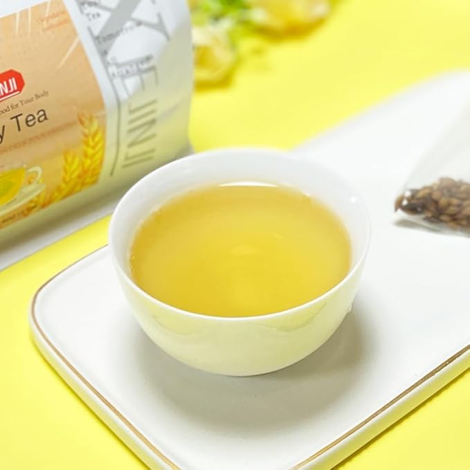 XIEJINJI Barley Tea, 4.2g x 50 Count (7.4 oz), 100% Pure Natural Roated Barley Grains Herbal Tea, Eco-Conscious Tea Bags, Caffeine-Free Herbal Tea for Digestive Support & Relaxation