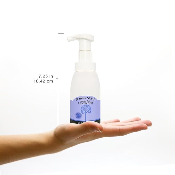 Plantlife Lavender Foam Soap - Gentle, Moisturizing, Plant-based Foam Soap - Ideal for use as a Hand & Body wash, Shaving Cream, and Foaming Fun for Kids - Made in California 8.5 oz