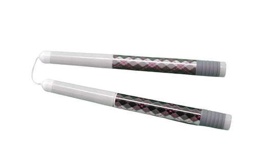 GumChucks Orthodontic Flossers Dental Floss - Floss for Braces - Brace Floss Picks - Gum Flossing Picks - Ortho Dental Flossers (Grey Argyle - Count Plaqula)