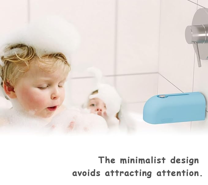 Bathtub Faucet Cover, Soft Silicone Bath Faucet Cover for Kids, Bath Spout Cover for Tub, Faucet Cover for Bathtub Safety, Toddler Bath Tub Spout Protector Cover, Universal Fit (Blue)