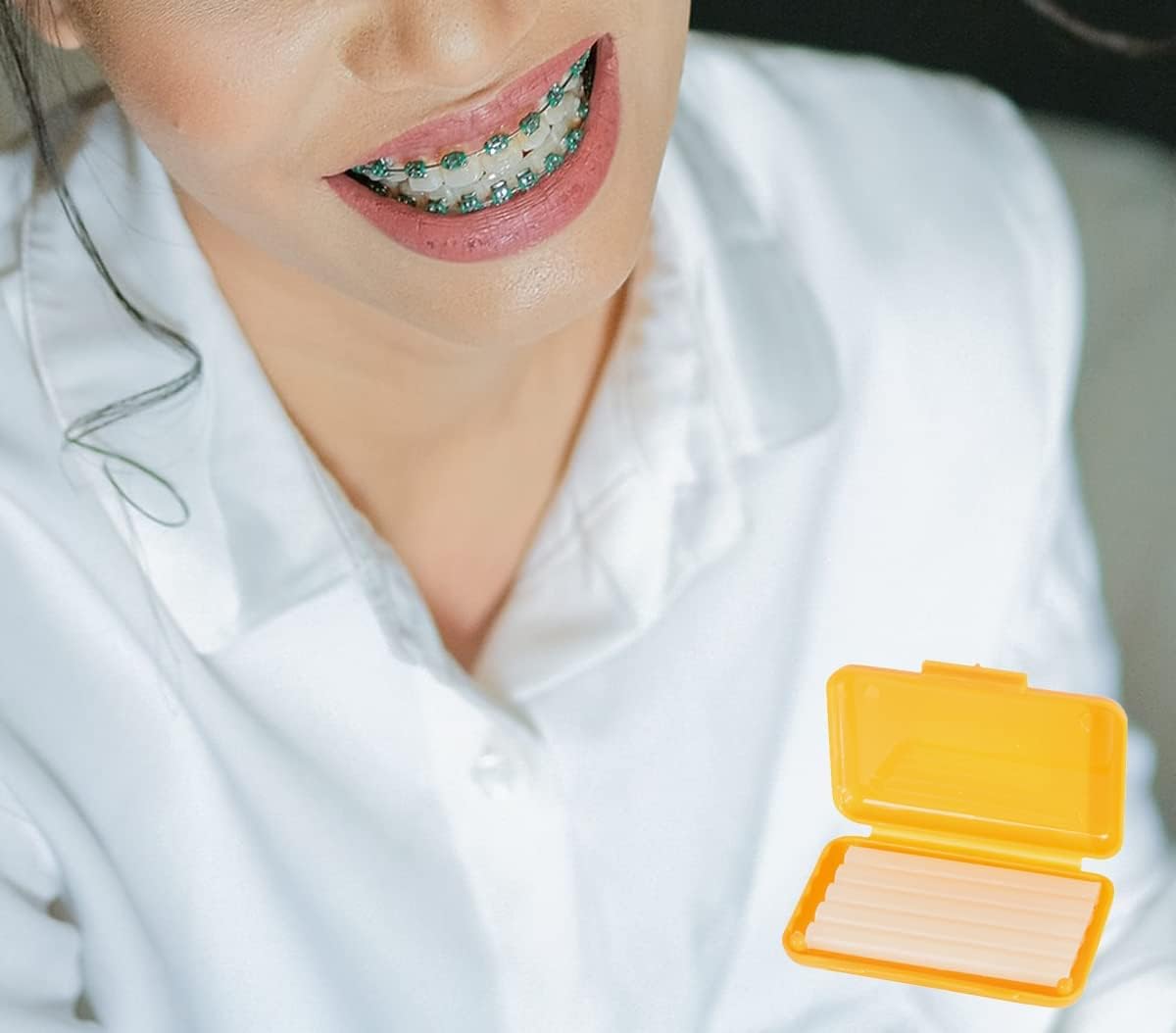 OBTANIM 12 Pack White Braces Wax Dental Care Orthodontic Wax for Braces Wearer