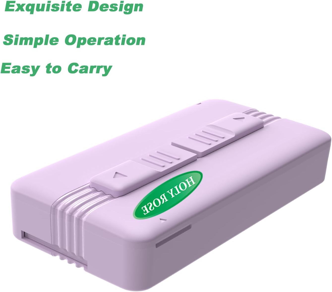 Holy Rose Travel Dental Floss Dispenser - 2 Pack Mint Flavored Refill Floss Picks with Portable Case - 220 Count Twin-Line Flossers & Toothpicks