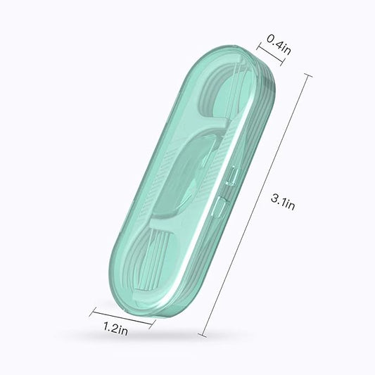 AOCEAN Dental Floss Picks - Travel Floss with Toothpicks - Professional Threader Flossers with 4 Storage Cases - Ideal for Family Hotel and High-Toughness Travel (40Pcs)