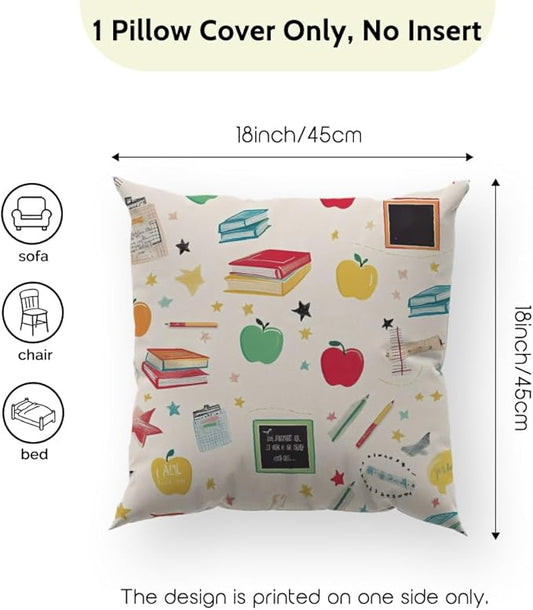 Cirzone Teacher Gifts for Women -18x18Inch Throw Pillow Cover Best Teacher Gifts with Gift Box Perfect Birthday Teachers' Day Gifts for Home Sofa Decor