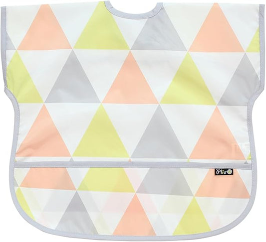 Short Sleeve Waterproof Bib for Toddlers – Easy Clean Feeding Apron for Mealtime, Daycare, Self-Feeding, Lightweight