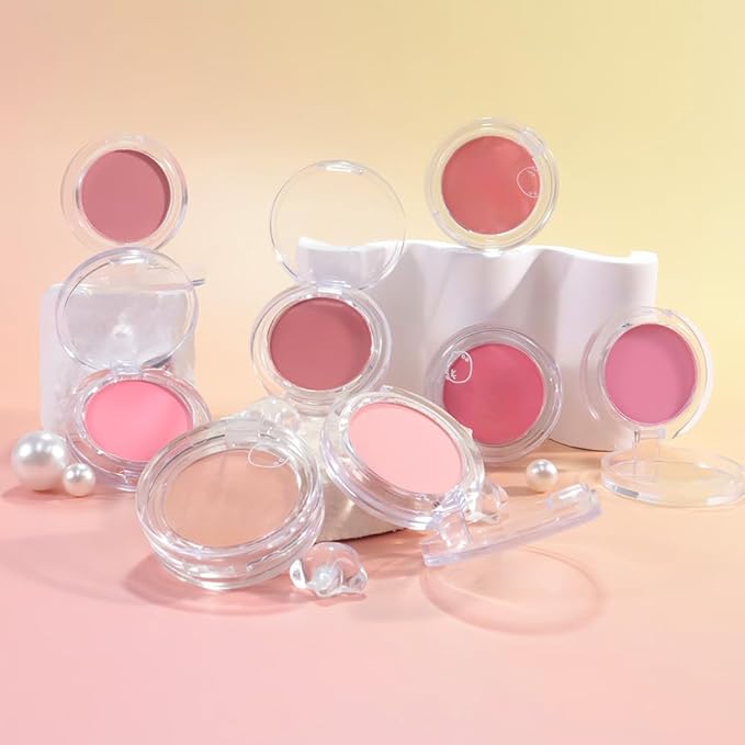 Matte Powder Blush for Cheeks – Long Lasting Natural Face Blusher Makeup, Lightweight Blendable Cheek Color for Women, Vegan & Cruelty-Free – #03 Peach Pink