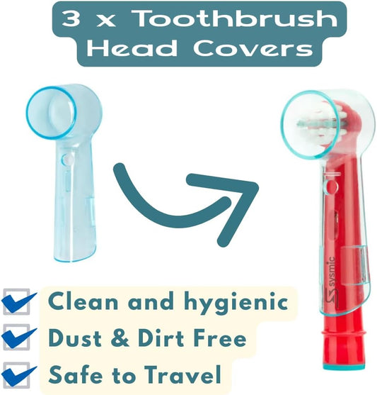 12 Pack Kids Toothbrush Heads with 3 Head Covers - Replacement Electric Tooth Brush Head for Children Soft Bristle Compatible with Oral B Kids Toothbrush