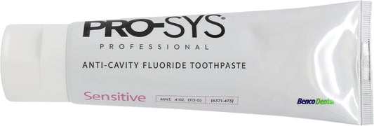 PRO-SYS® Professional Sensitive Toothpaste for Cavity Protection & Enamel Repair for Sensitive Teeth, Fluoride Toothpaste, Sooth Nerve Endings and Reduce Pain, Fresh Mint Gel (Pack of 4)