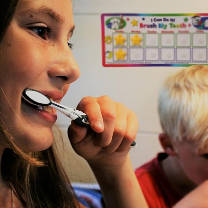 Kenson Kids I Can Do It! Brush My Teeth Reward Chart KPSOH3000 toothbrushing chart, oral hygine, star chart for kids 5x11.5 inches, Ages 3+