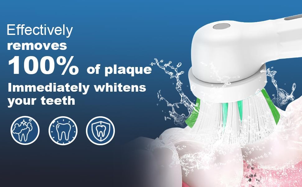 IO Replacement Heads Compatible with Oral B iO 2 3 4 5 6 7 8 9 10 Series Electric Toothbrush, 8 Pcs iO Brush Heads Compatible with Oral B for Teeth Clean & Gums Care (White)
