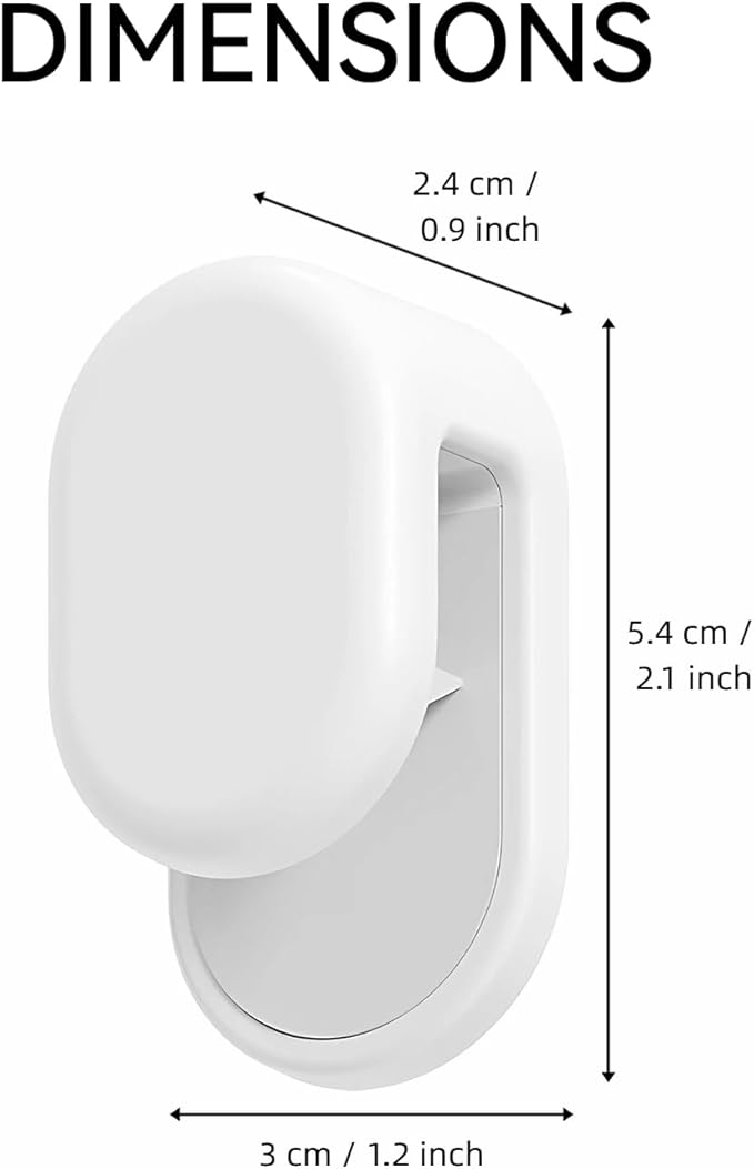 3 Pack Toothpaste Holders by JM.JEEMI, Toothpaste Tube Clips, Cosmetics in Tubes Organizer Gripper for Bathrooms - Wall Mounted, White, Small, Round