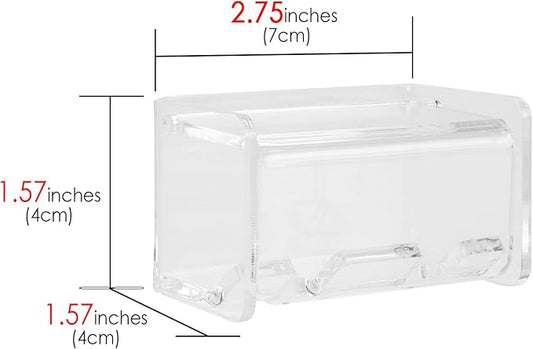 2 Pack Toothbrush Holder Wall Mounted with Cover for Bathroom, 2 Slots Toothbrush Storage Organizer for Shower, Self Adhesive Toothbrush Hanger Rack for Dorm, Cabinet (Clear)