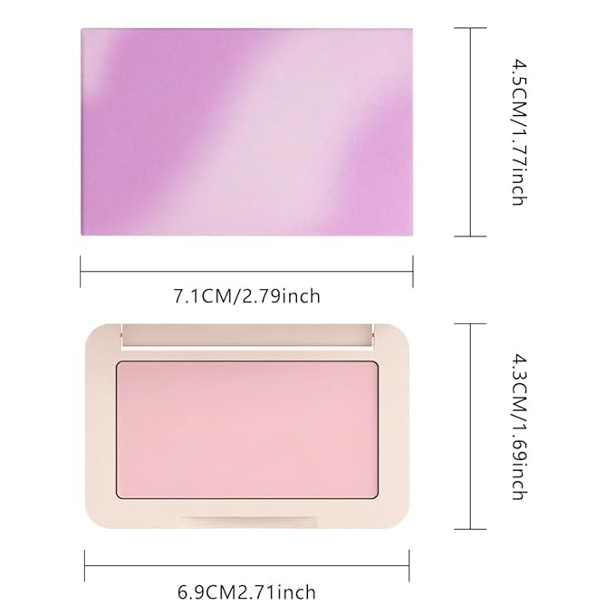 Nude Pink Matte for Face Cheeks Blush, Natural Cream Blushes Makeup Palette, Light Monochrome Blush Creamy Powder Palette Makeup for Older Women, Blushes Eyeshadow Foundation for Every Day 02