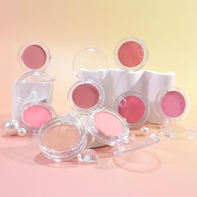 Matte Powder Blush for Cheeks – Long Lasting Natural Face Blusher Makeup, Lightweight Blendable Cheek Color for Women, Vegan & Cruelty-Free – #07 Coral Orange Red