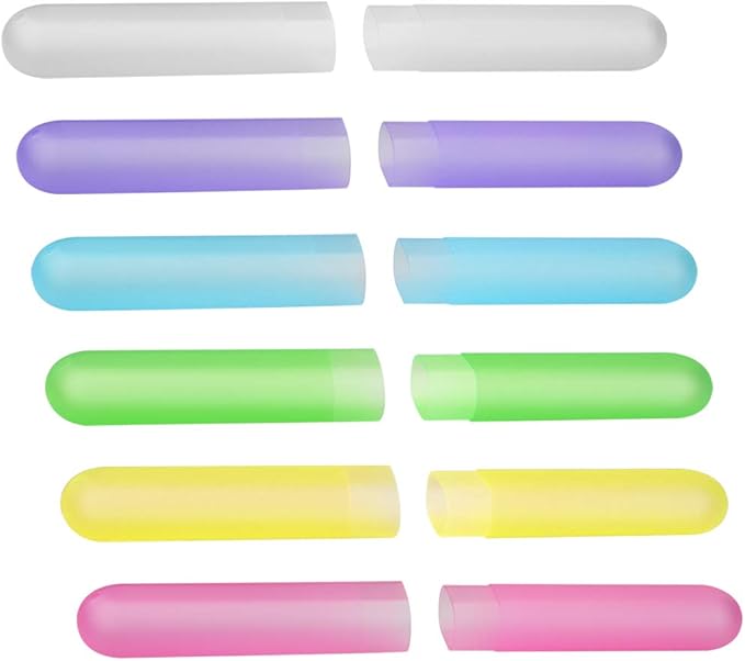 48PCS Plastic Toothbrush Case Six Colors Portable Dust-proof Toothbrush Cases Toothbrushes Holder for Daily and Travel Use (48)