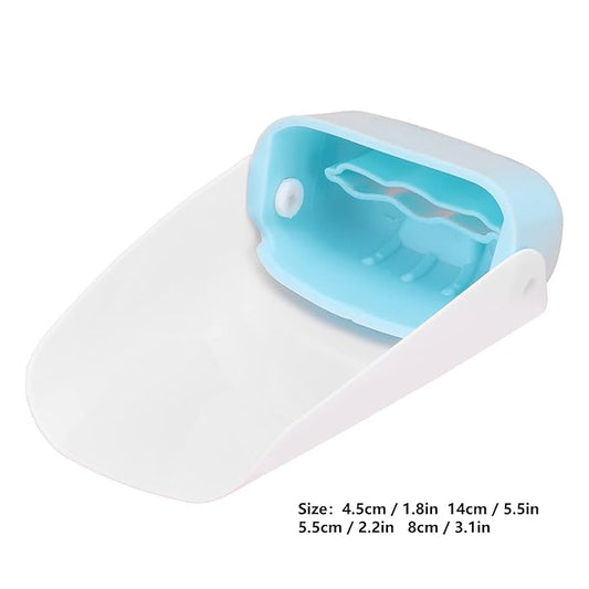 Faucet Extender Sink Water Spout Flat Faucet Cover Extender Hand Washing Supplies Faucet Extension Attachment for Children Toddlers Kids(Blue)