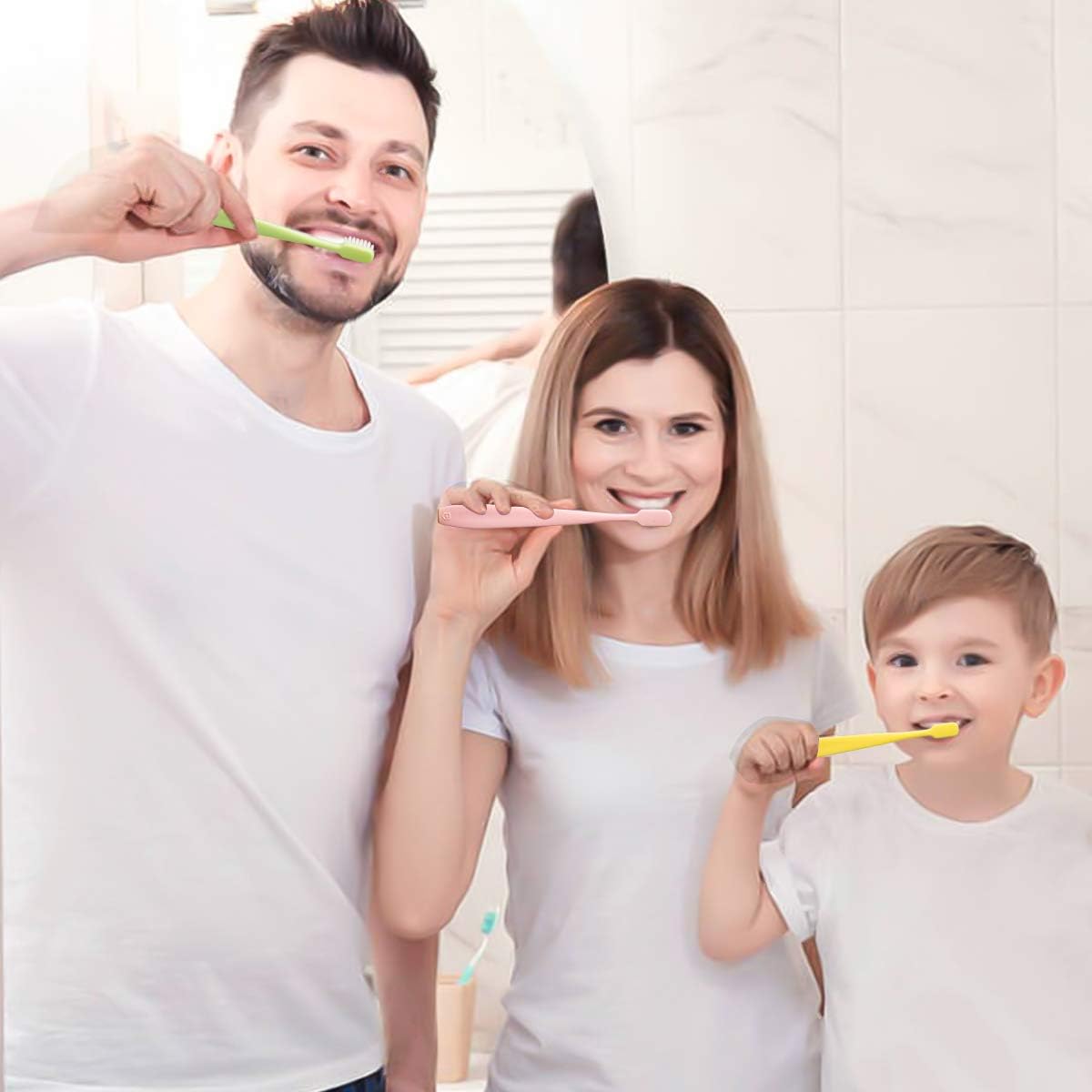 SUREE Extra Soft Toothbrush for Sensitive Teeth, Upgraded 10000 Ultra Soft Bristles for Adults & Elders, Manual Travel Toothbrush with Individual Portable Case (4 Pack)