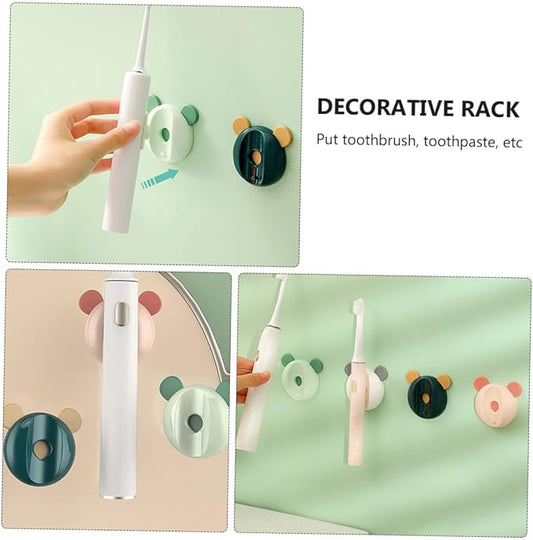 4pcs Magnetic Toothbrush Holders Space-Saving Wall-Mounted Racks with Strong Magnet Safe Material Fit for Various Toothbrush Mixed Colors for Bathroom Decor