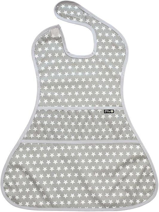Full Coverage Waterproof Feeding Bib for Toddlers – Extra Long Apron Bib for Mealtime, Self-Feeding, High Chairn