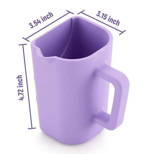 Baby Bath Rinse Cup with Suctions, 100% Food Grade Silicone, Rinser to Wash Hair and Body with Easy Grip Handle