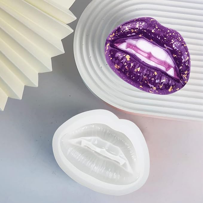 3 pcs Lips Resin Mold 3D Witchy Décor Molds Resin Art Molds Ornament Silicone UV Epoxy Casting Molds for DIY Unique