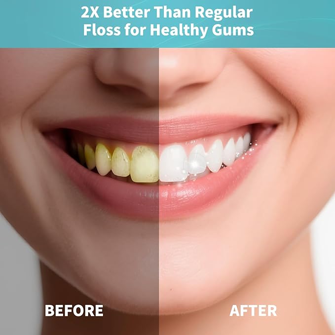 Hibbent 2 Pack Portable Cordless Water Flosser, Mini Oral Irrigator with 3 Modes & 4 Jet Tips, IPX7 Waterproof Rechargeable Travel Electric Dental Flosser for Braces Care, Sensitive Teeth, Orthodontic