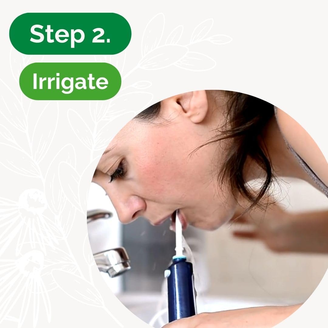 Under The Gums Irrigant Solution β Alcohol-Free, Vegan Herbal Solution for Water Flossers & Oral Irrigators β Supports Gum Health Naturally - (45 Day Supply) by Dental Herb Company