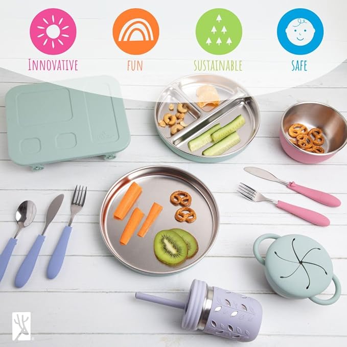 Elk and Friends 14oz Stainless Steel Kids + Toddler Drinking Cups | The Original Mason Jar with Sleeves + Lids | Silicone Straws | Smoothies | Storage Jar | Spill Resistant | Dishwasher Safe | 4 Pack