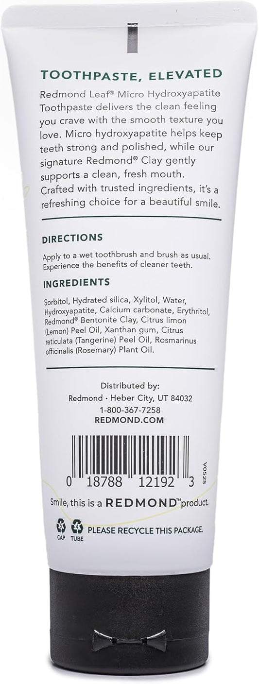 REDMOND Leaf Micro Hydroxyapatite Toothpaste Tube (Citrus Rosemary)