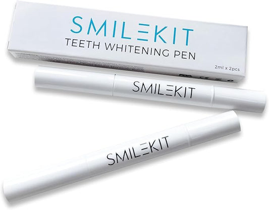 Portable Teeth Whitening Pen (2 Count) - Easily Removes Stains, Effective, Painless, Non-Irritating, and Travel-Friendly.