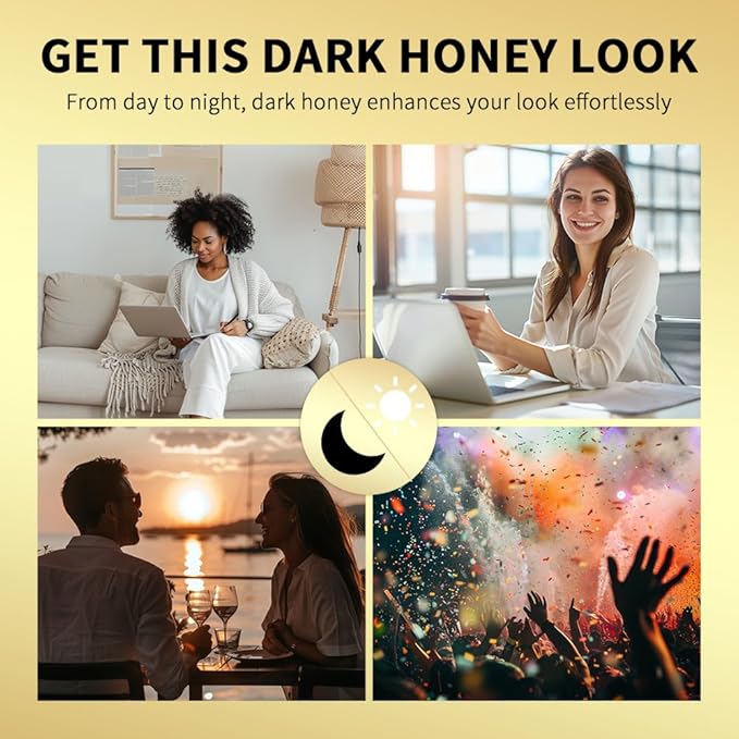 Tinted Lip Balm Lipstick, Hydrating Natural Glossy, Long-lasting Moisturizing & Nourishing Lip Care with Natural Ingredients Transparent Color (Drak Honey, 0.07oz)