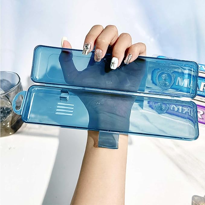 2 Packs Toothbrush Travel Case, Breathable Toothbrush Travel Holders, Compact Portable Toothbrush Holder for Travel, Vacation, Camping, Gym, Business Trips, Office