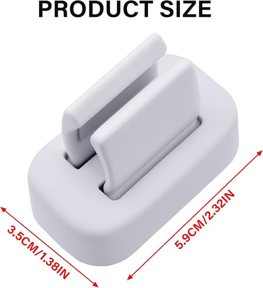 2 Pcs Toothbrush Holder Wall Mounted – Self Adhesive Multi-Function Organizer for Bathroom, Dorm, Kitchen, and More (White) (2)