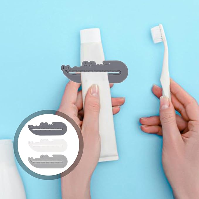 Healifty Toothpaste Tube Squeezer Kit 3Pcs Toothpaste Roller Tool for Kids and Bathroom Use Saver Silicone Cover Dispenser Bathroom Accessory