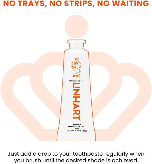 LINHART Teeth Whitener Gel with Hydrogen Peroxide, Tooth Whitener for Sensitive and Normal Teeth - No Sensitivity, Effective, Whitens Teeth with 50% More Strength